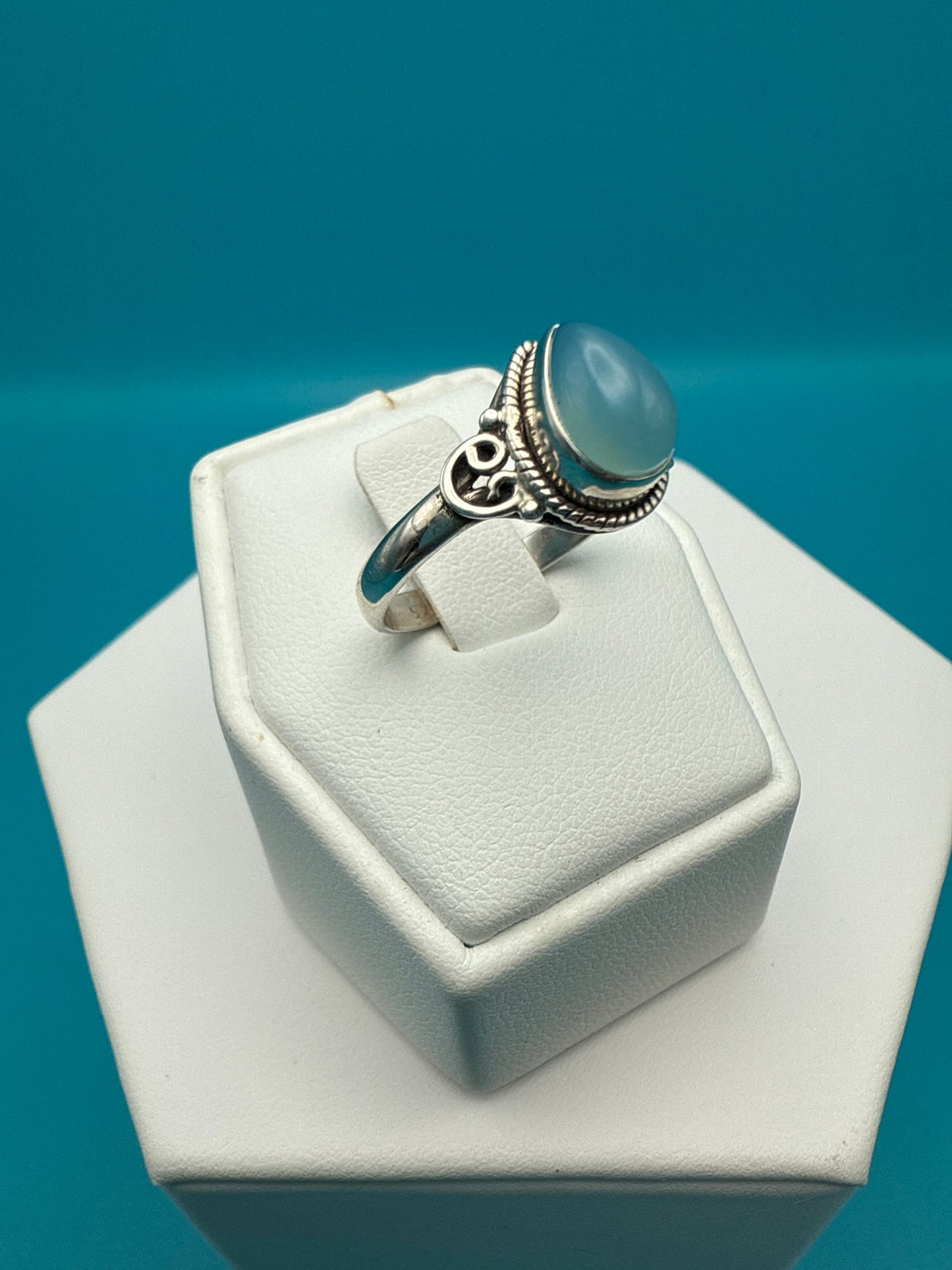 Chalcedony Sterling Silver Ring size 9