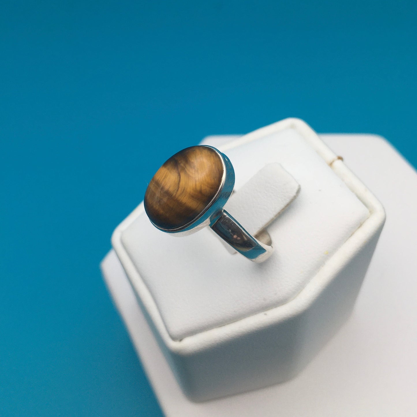 Tiger's Eye Sterling Silver Ring size 9