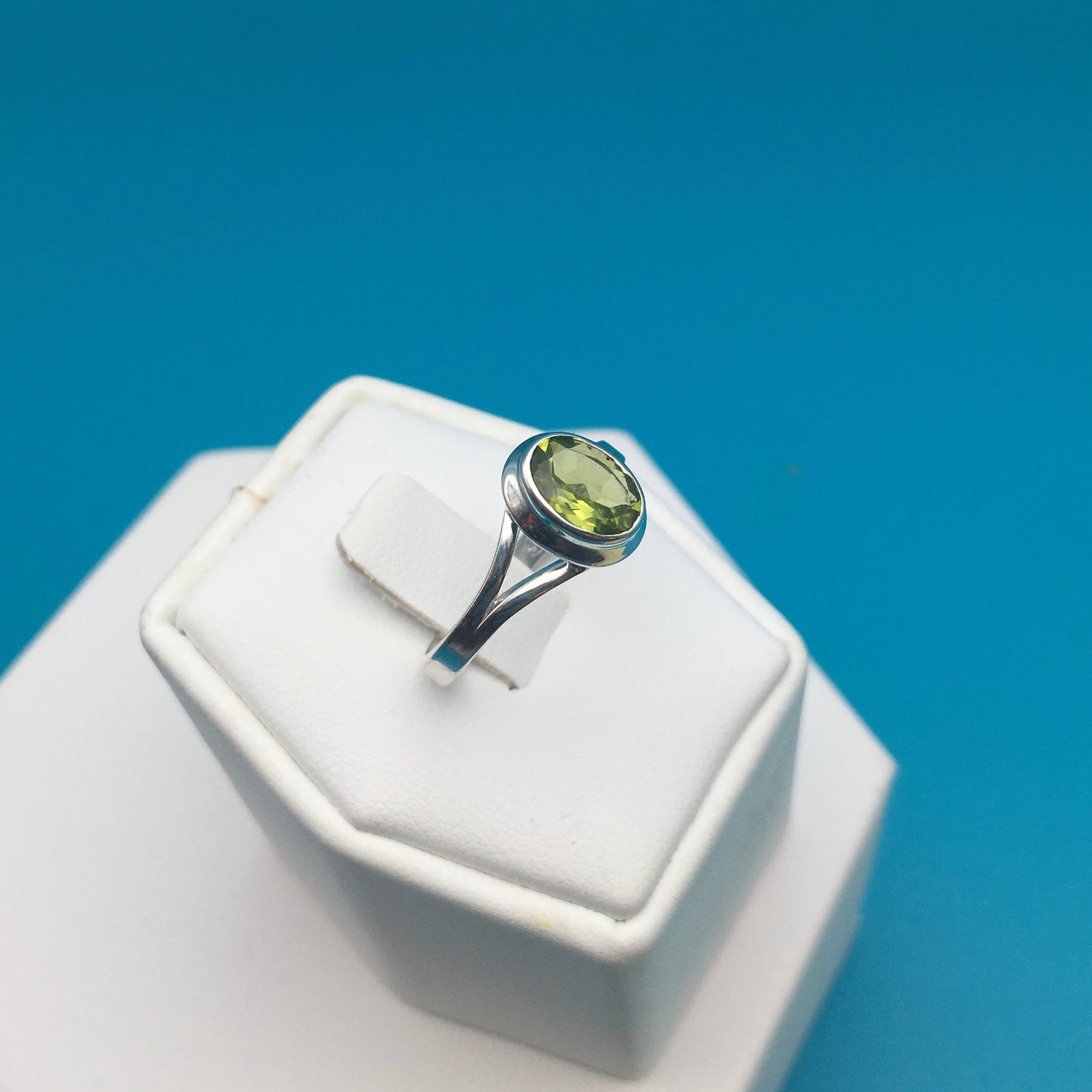 Peridot Sterling Silver Ring size 8