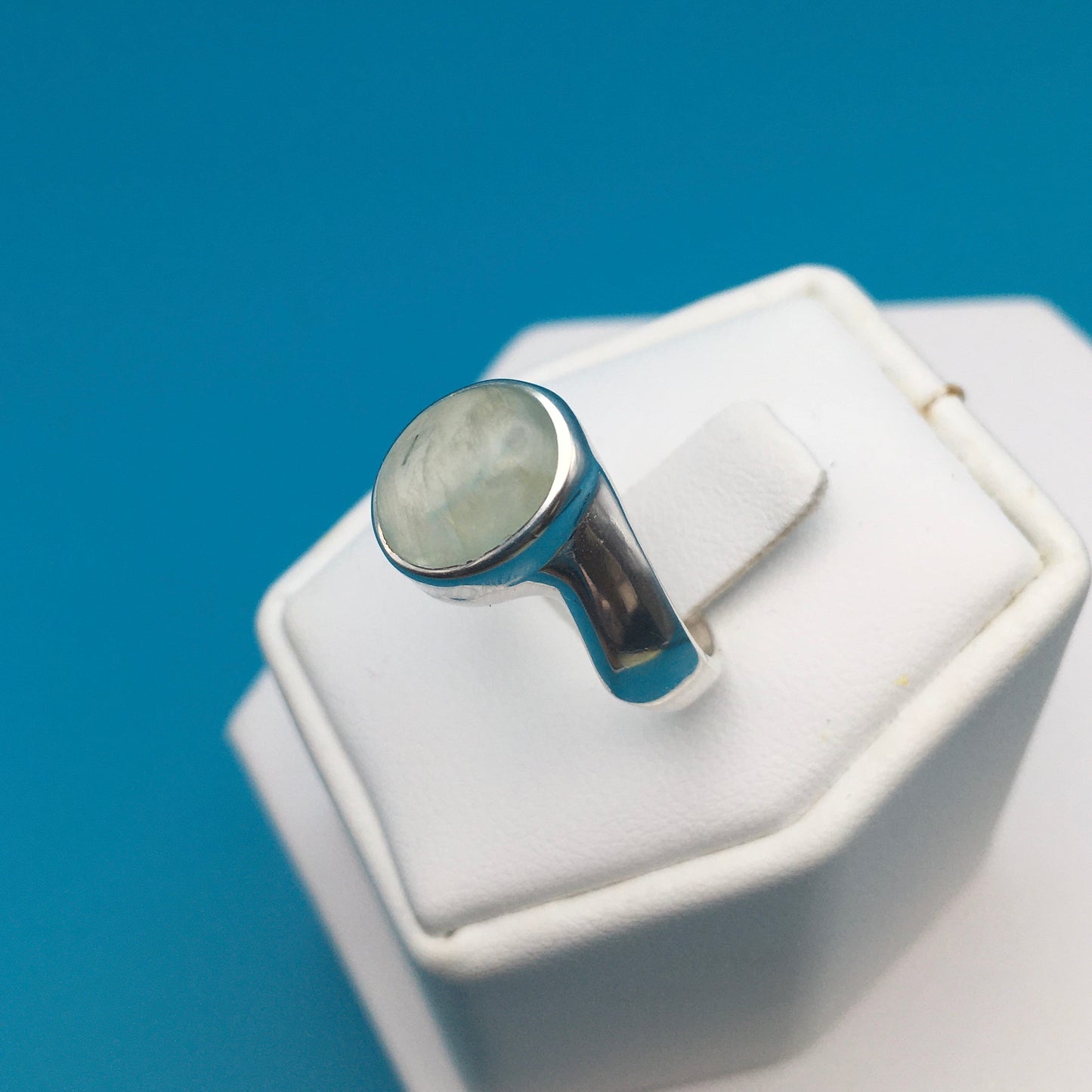Prehnite Sterling Silver Ring size 8