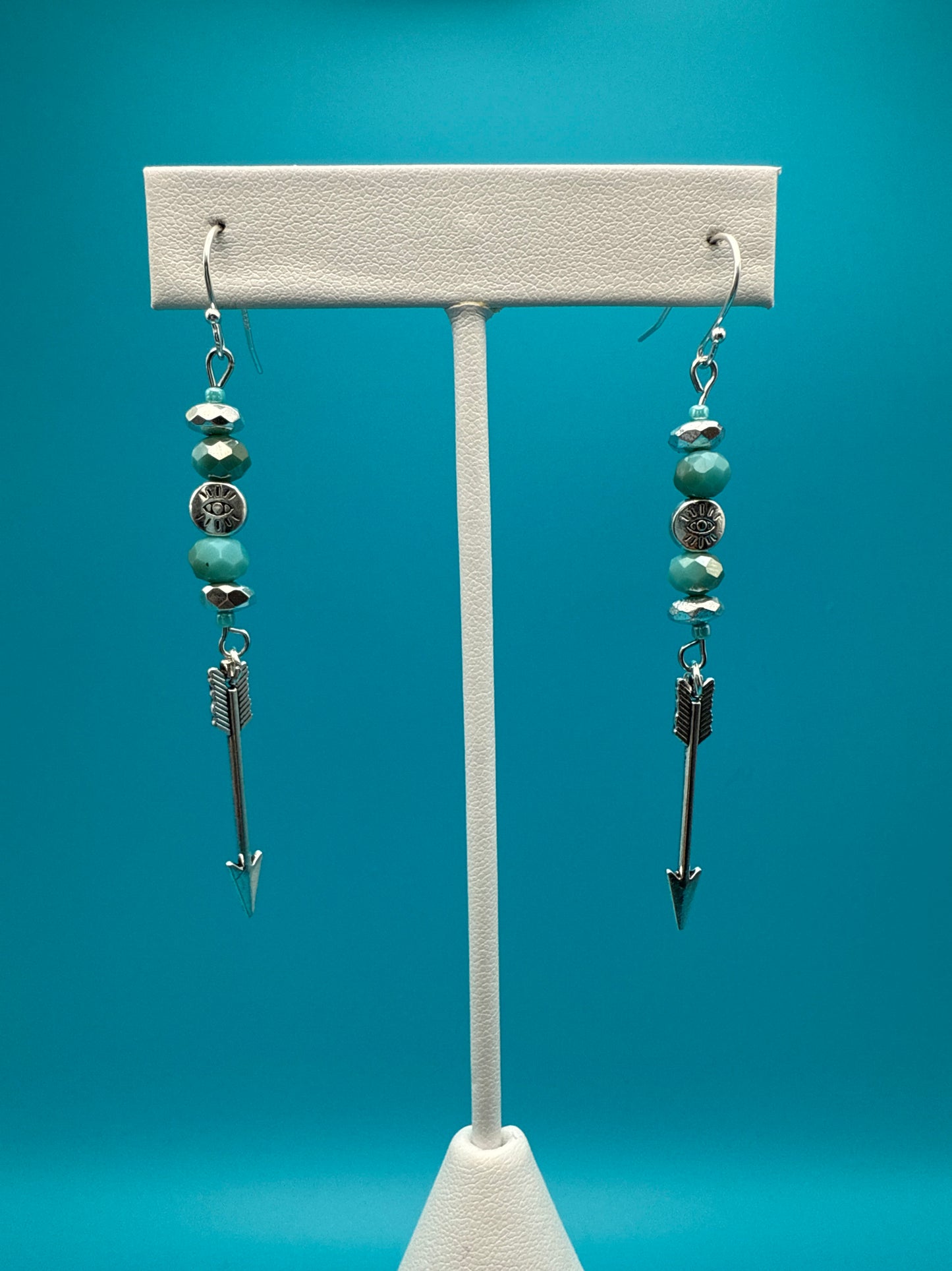 Turquoise Eye & Arrow Earrings