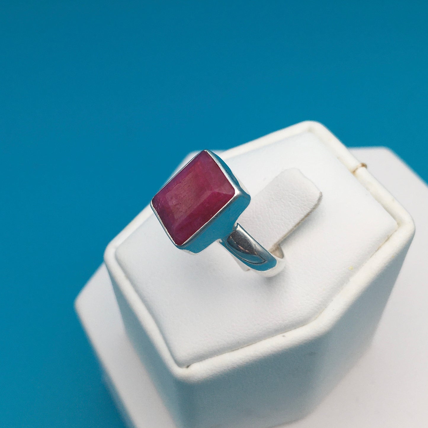 Ruby Sterling Silver Ring size 6