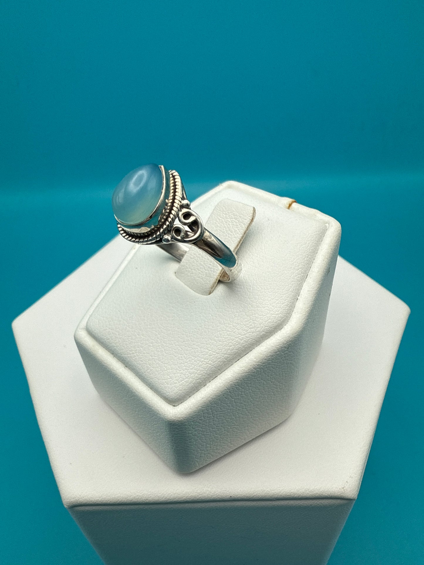 Chalcedony Sterling Silver Ring size 9
