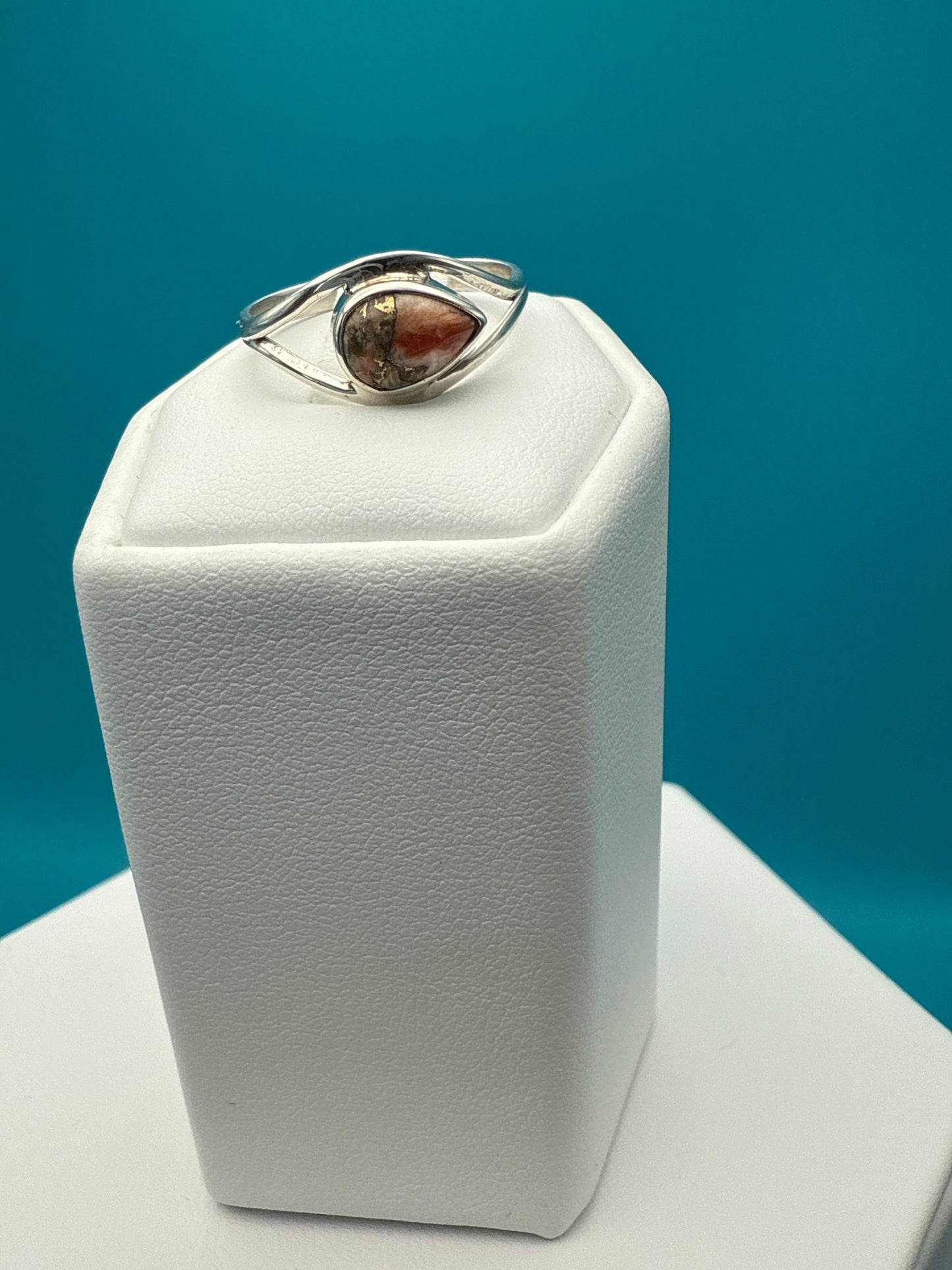 Spiny Oyster Arizona Turquoise Sterling Silver Ring