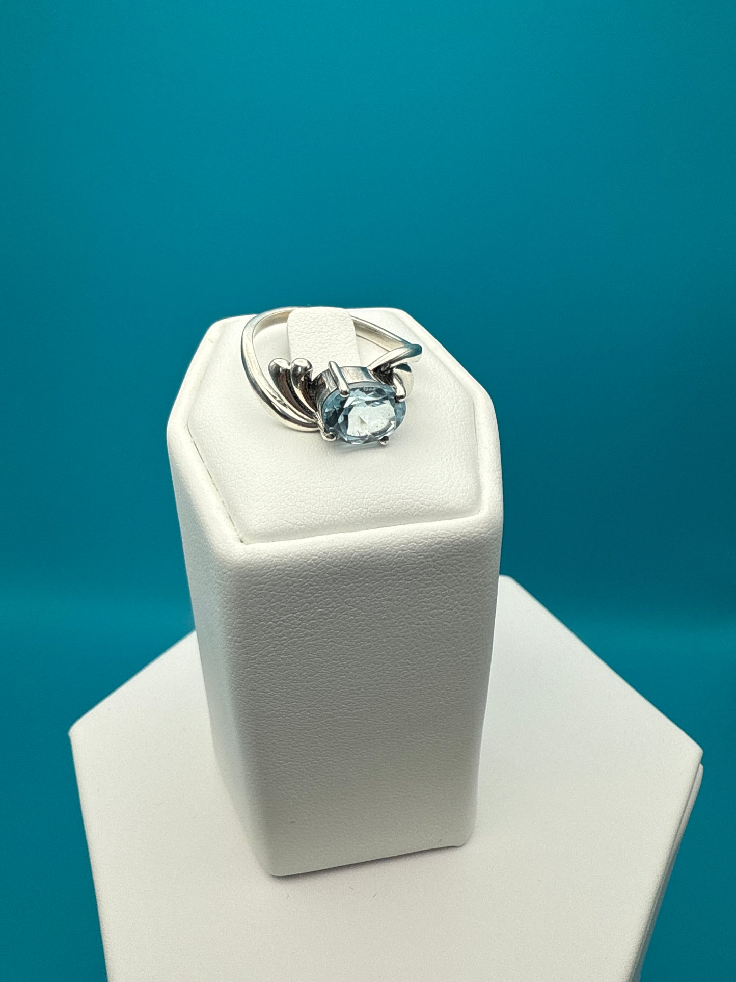 Blue Topaz Sterling Silver Ring