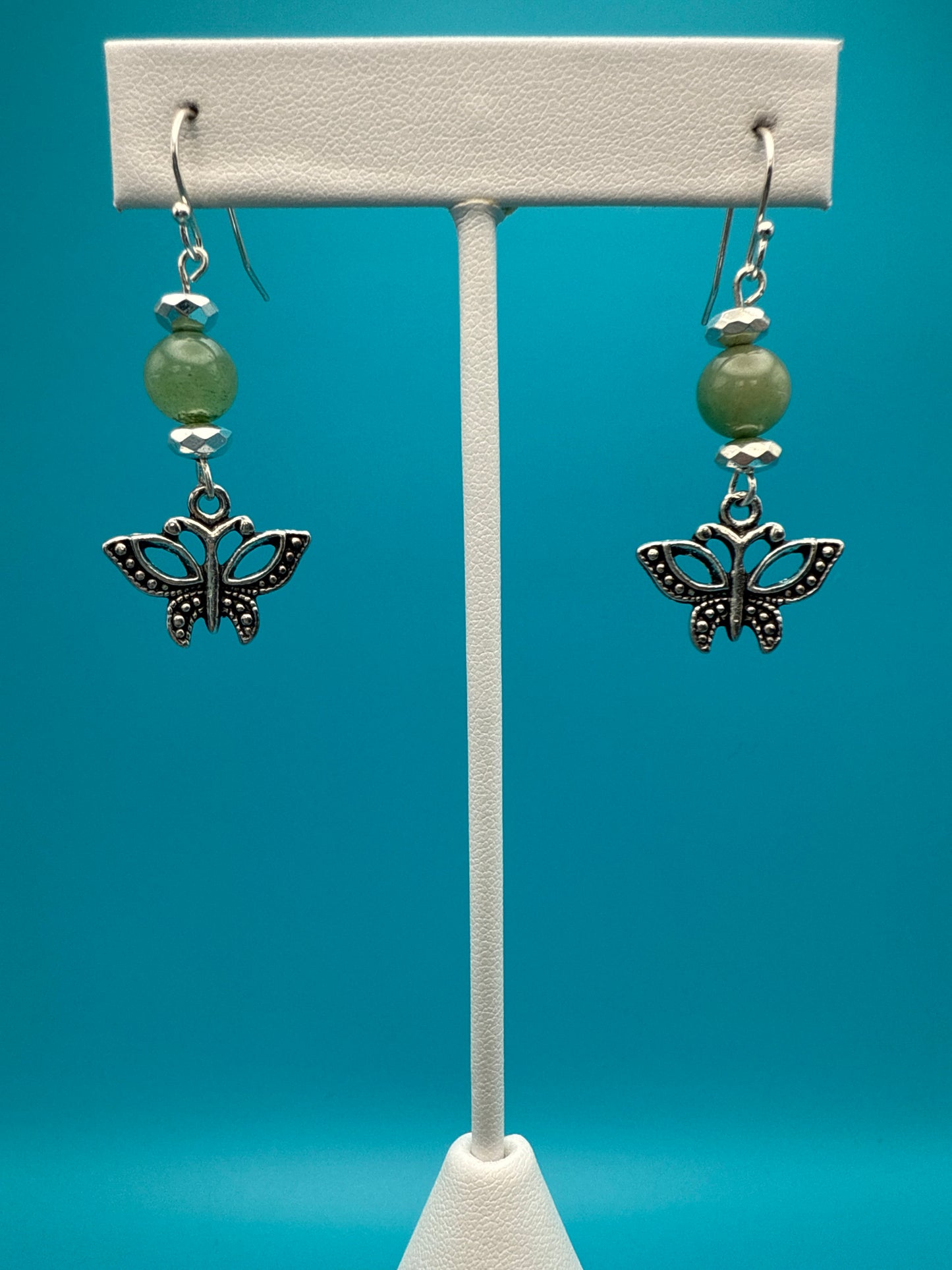 Aventurine Butterfly Earrings