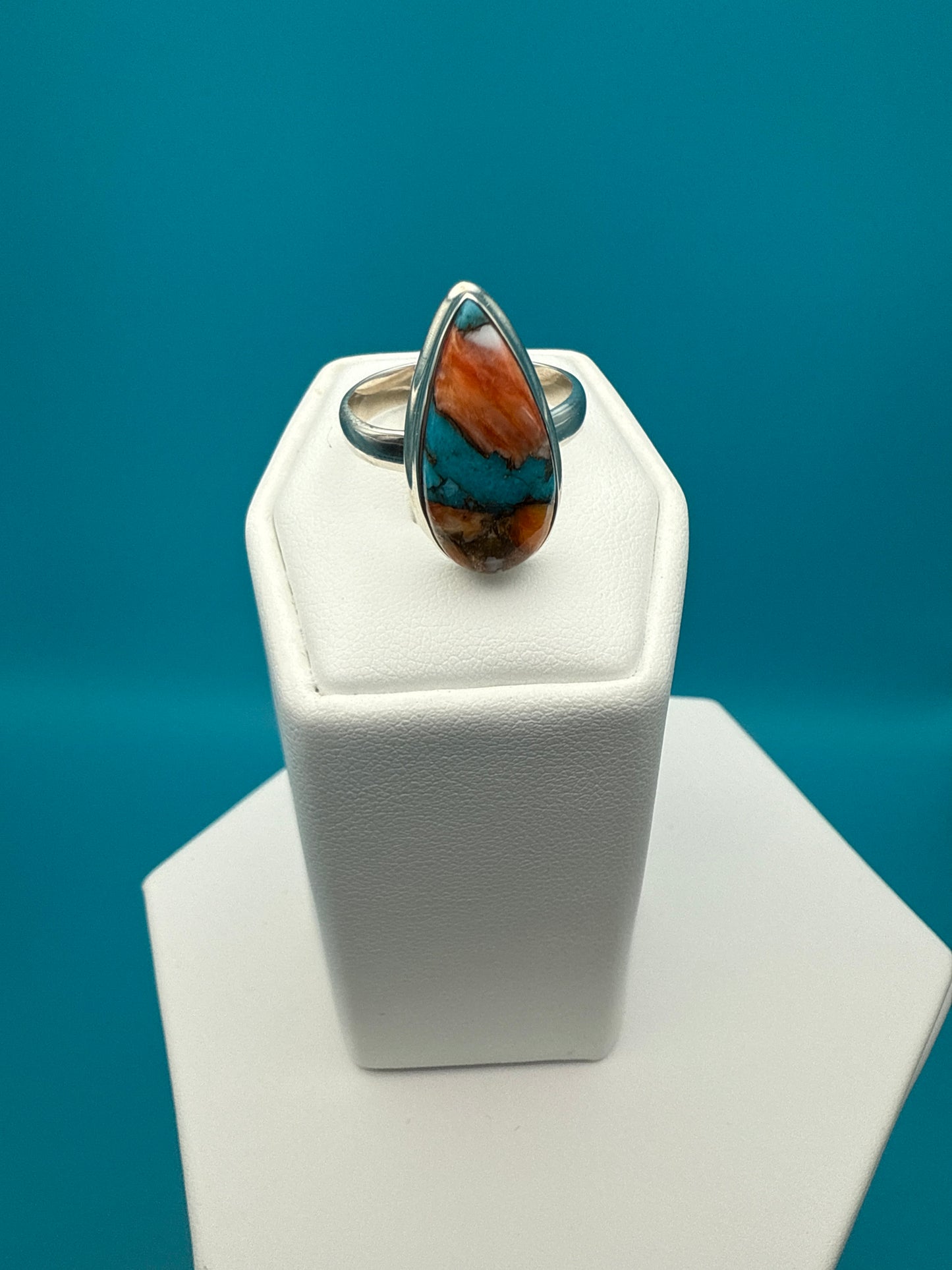Spiny Oyster Arizona Turquoise Sterling Silver Ring