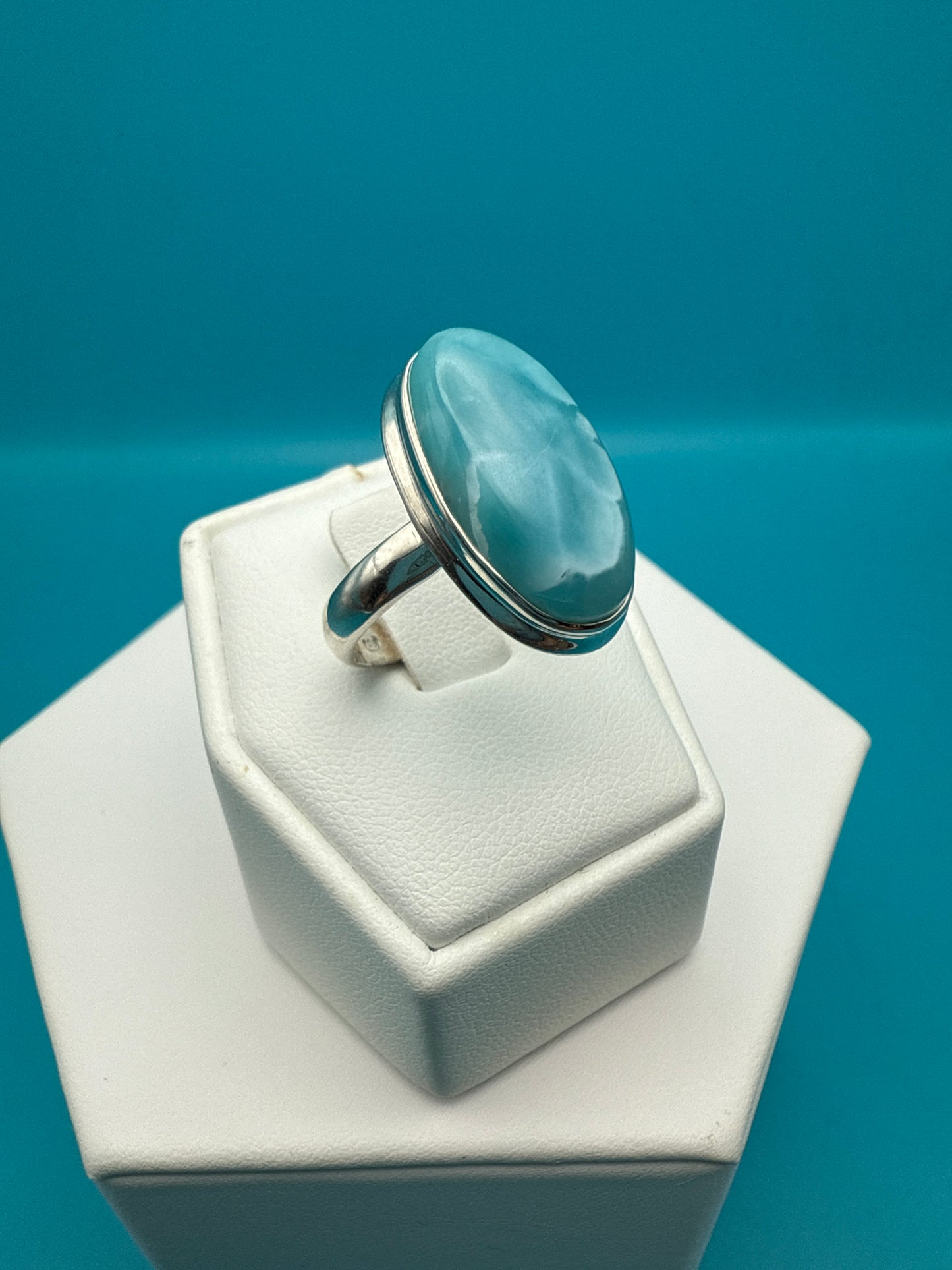 Larimar Sterling Silver Ring size 9