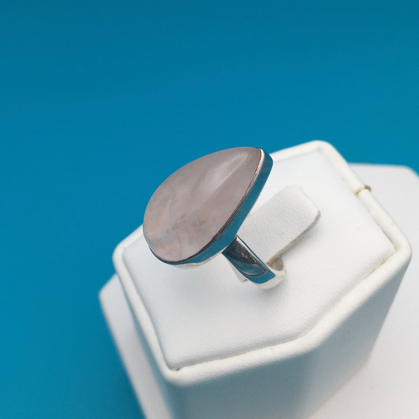 Rose Quartz Sterling Silver Ring size 7