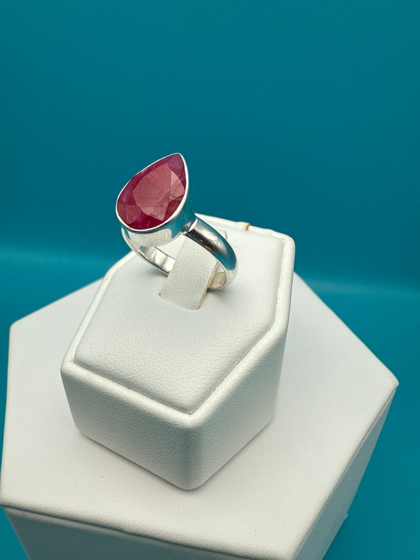 Ruby Sterling Silver Ring size 9