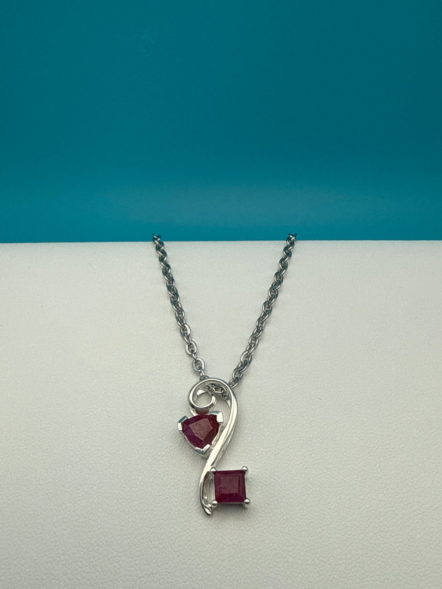 Ruby Sterling Silver Pendant