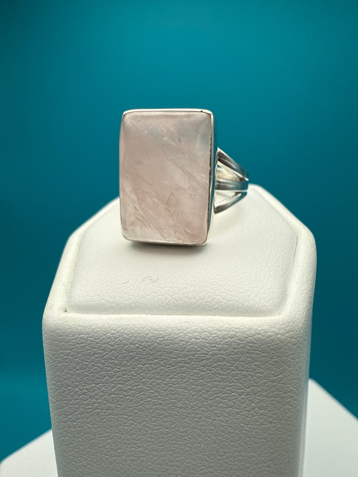 Rose Quartz Sterling Silver Ring