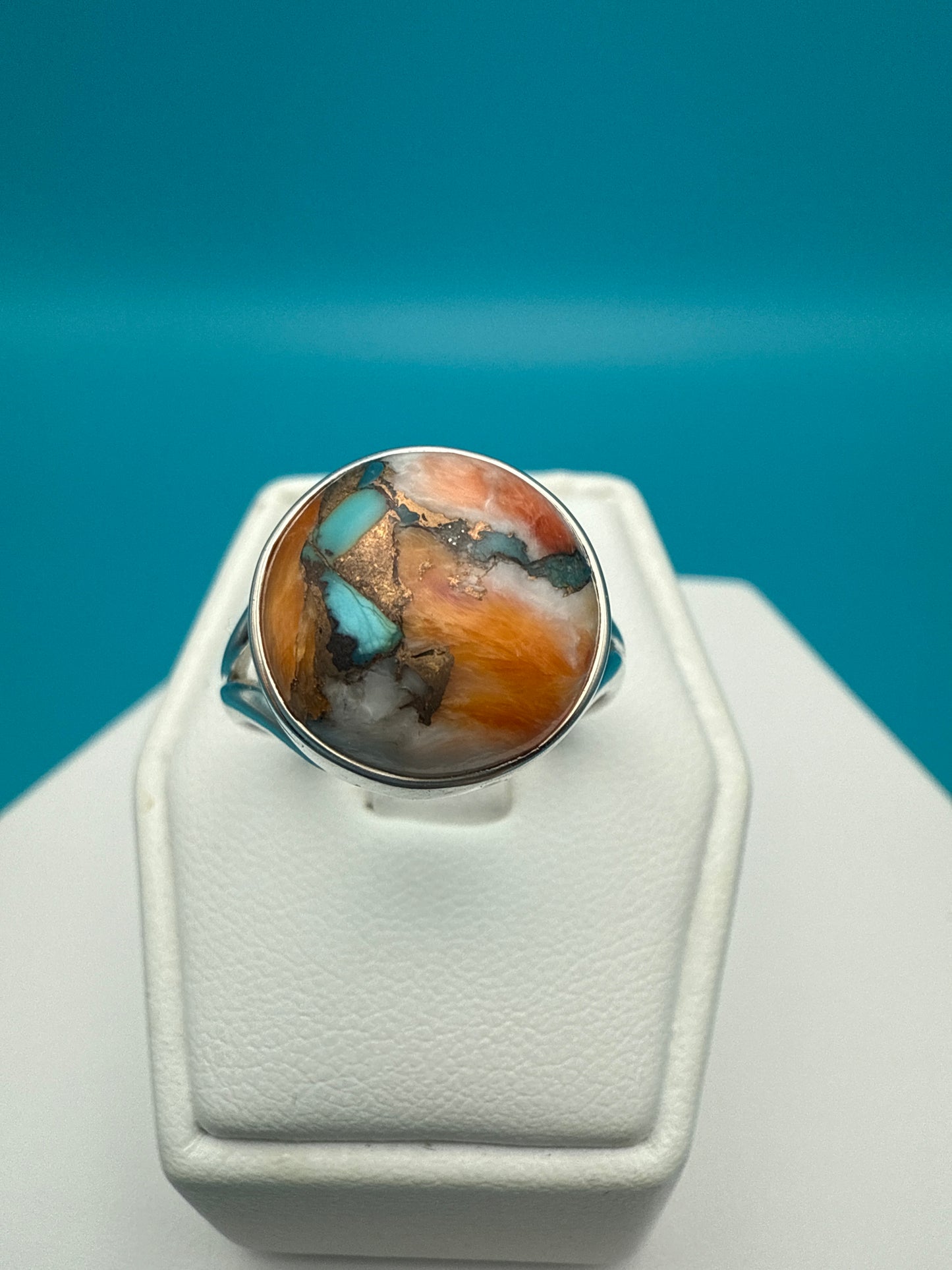 Spiny Oyster Arizona Turquoise Sterling Silver Ring