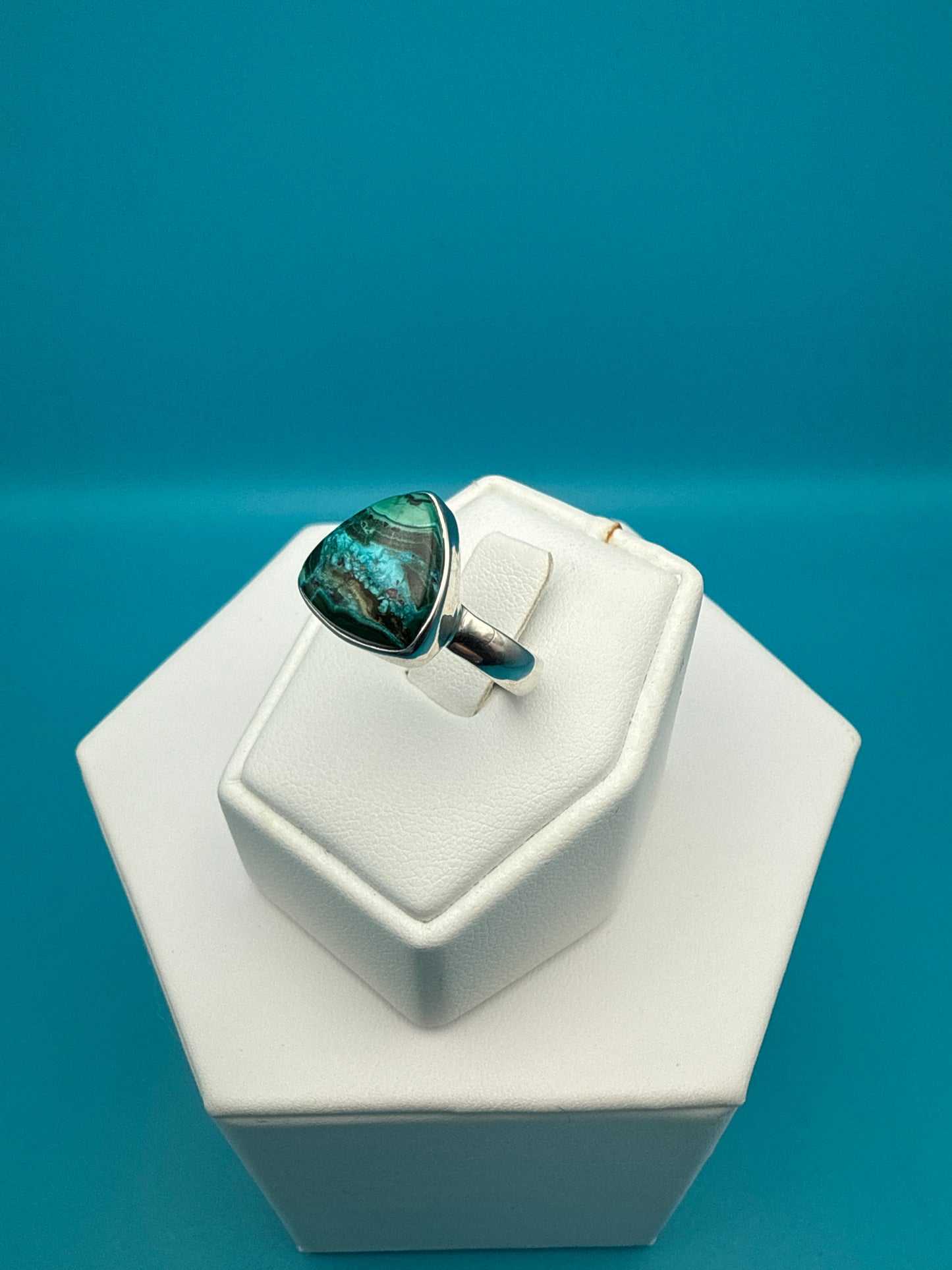 Chrysocolla Sterling Silver Ring size 7