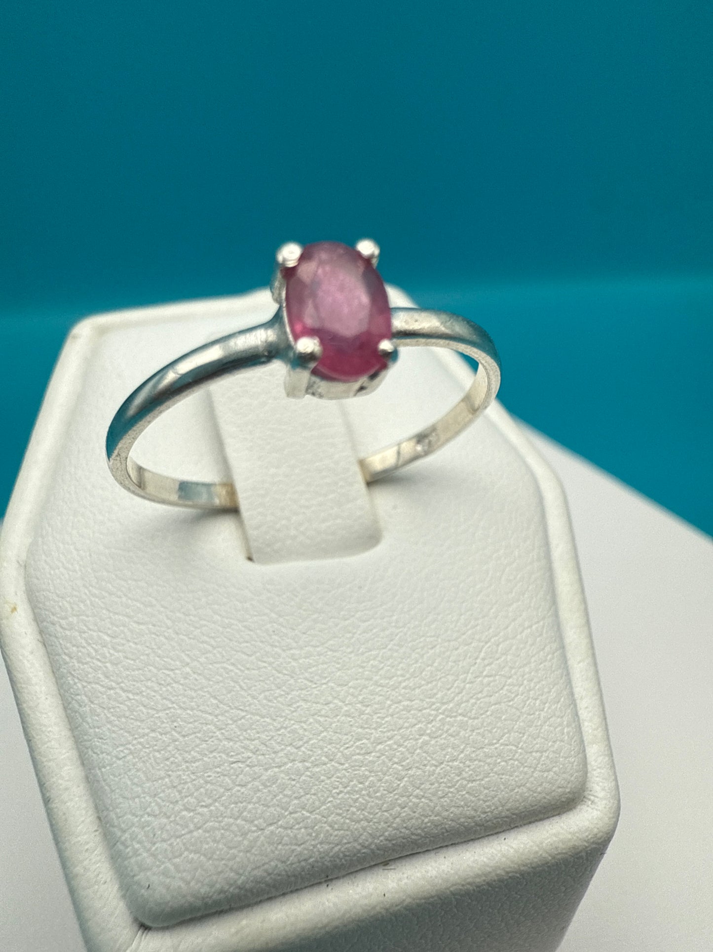 Ruby Sterling Silver Ring size 9