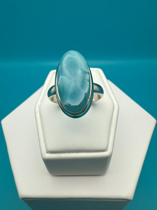 Larimar Sterling Silver Ring size 9