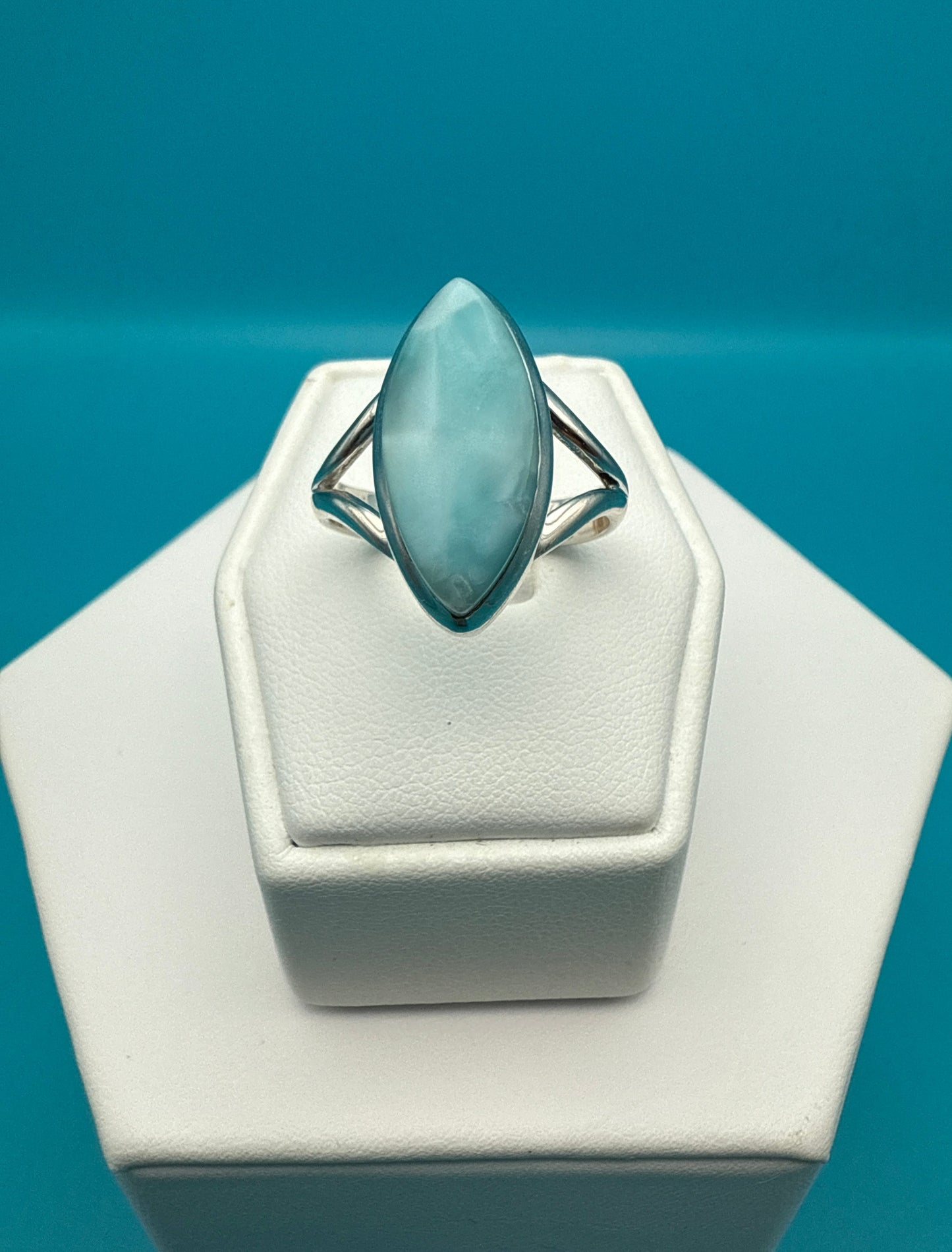 Larimar Sterling Silver Ring size 8