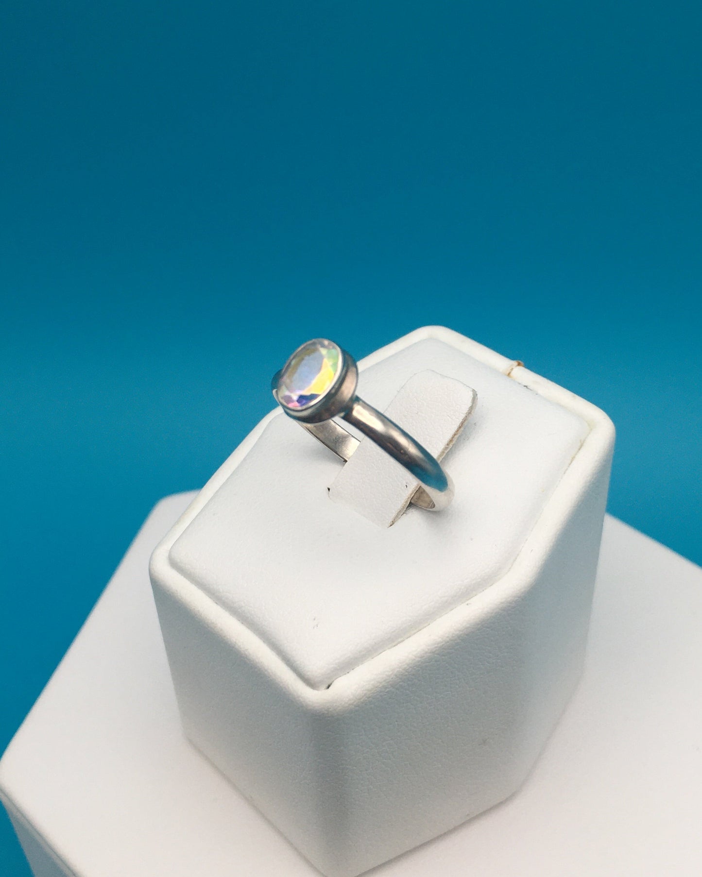 Aurora Topaz Sterling Silver Ring size 9
