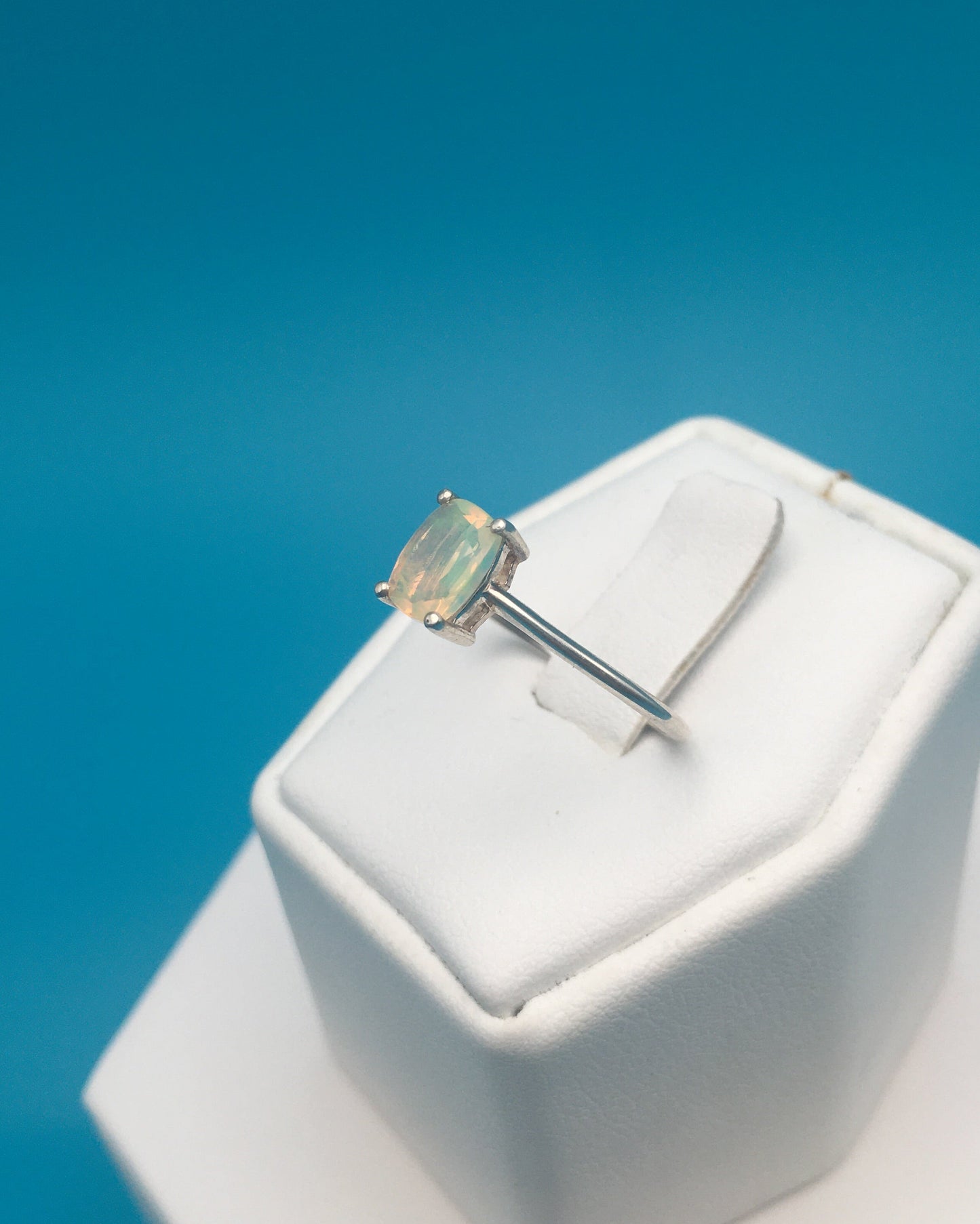 Fire Opal Sterling Silver Ring size 7
