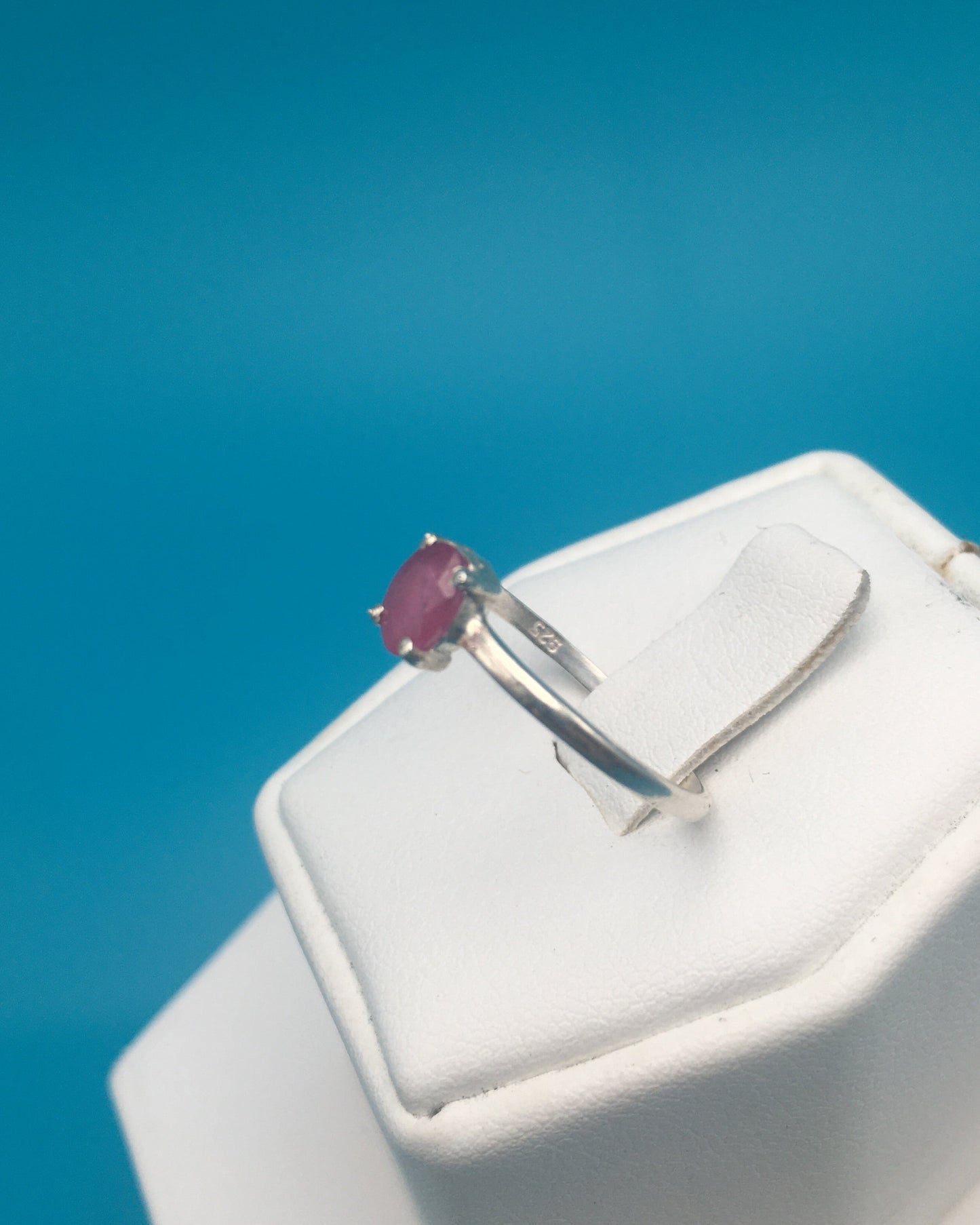 Ruby Sterling Silver Ring size 8