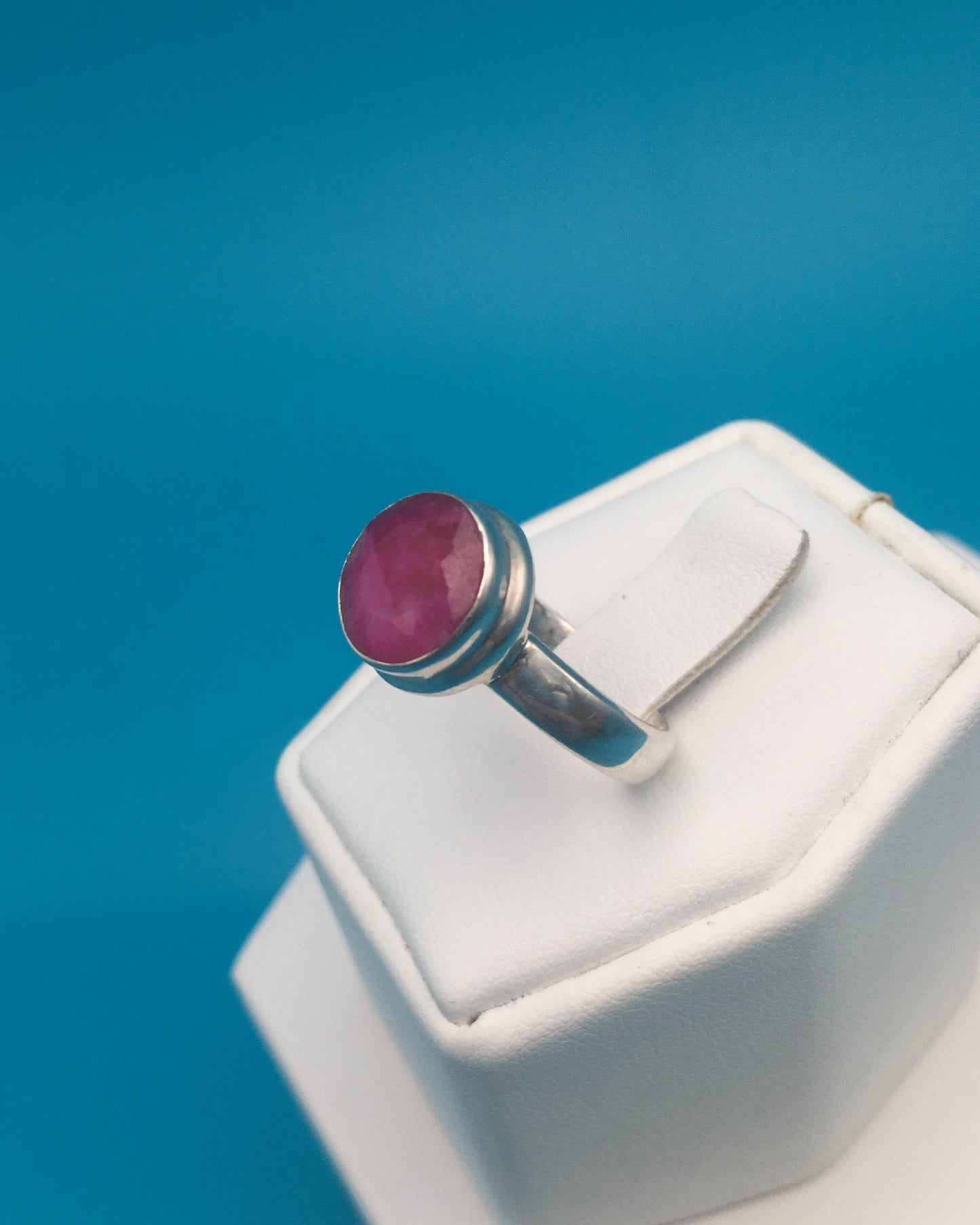 Ruby Sterling Silver Ring size 7