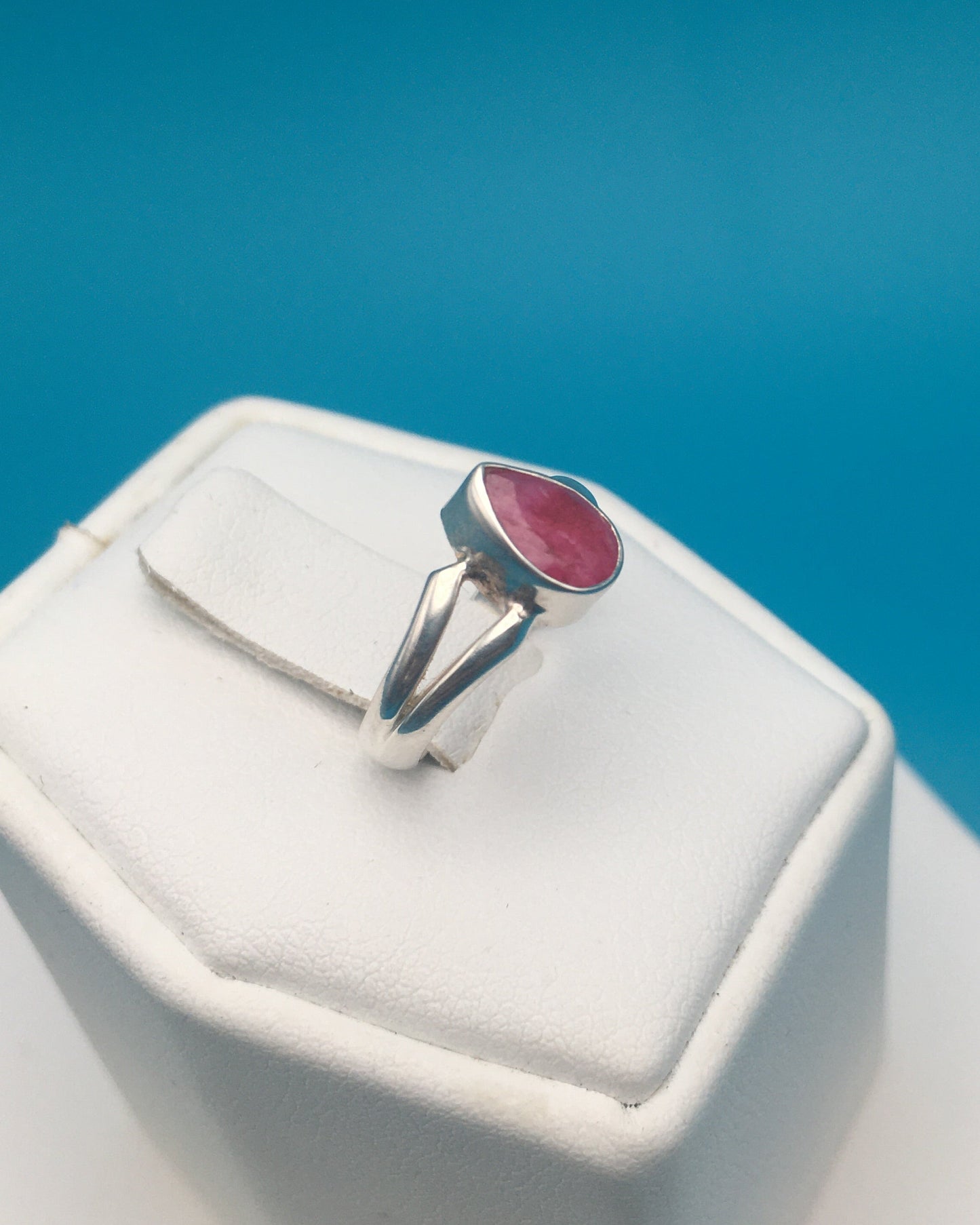 Ruby Sterling Silver Ring size 3