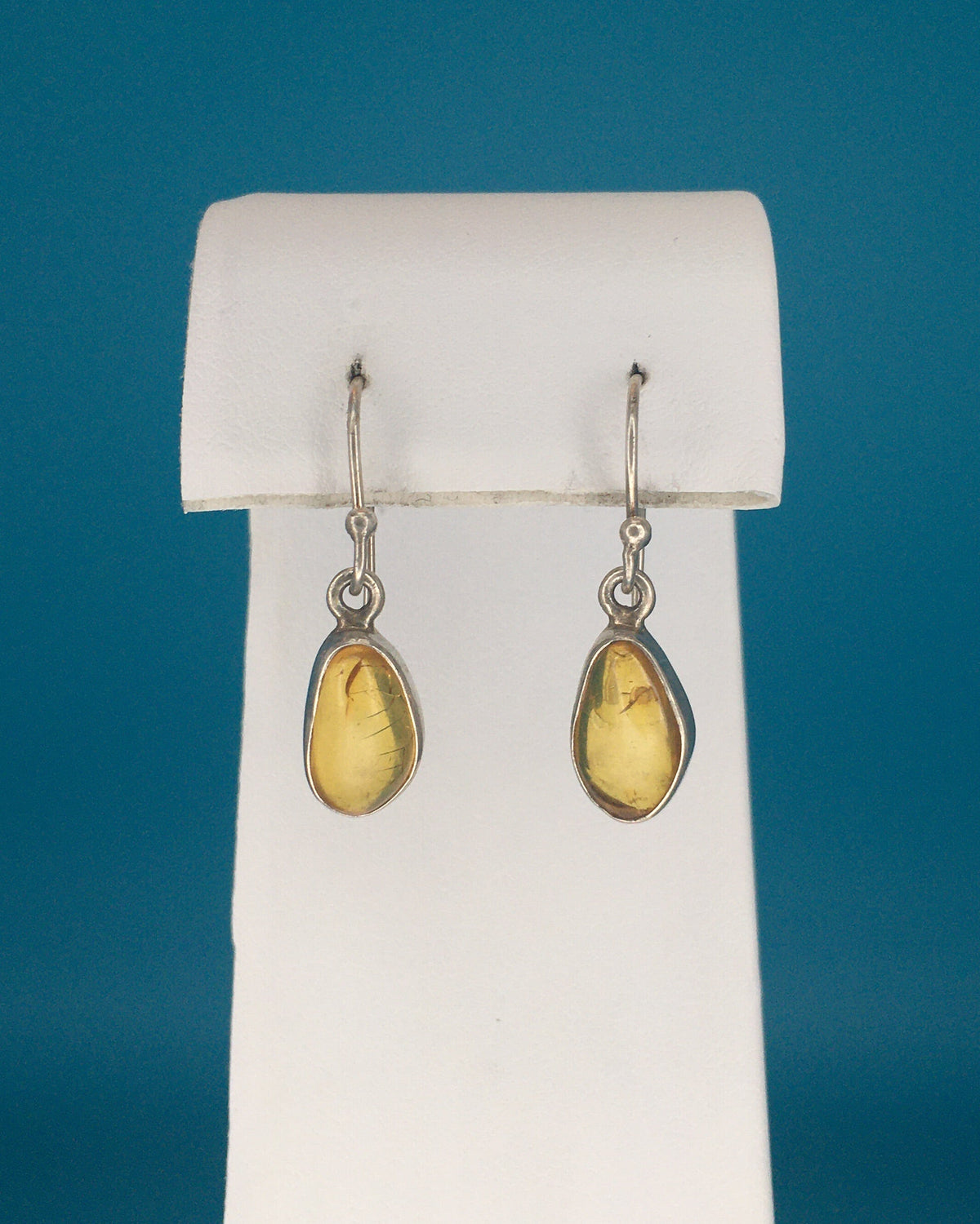 Amber Sterling Silver Earrings