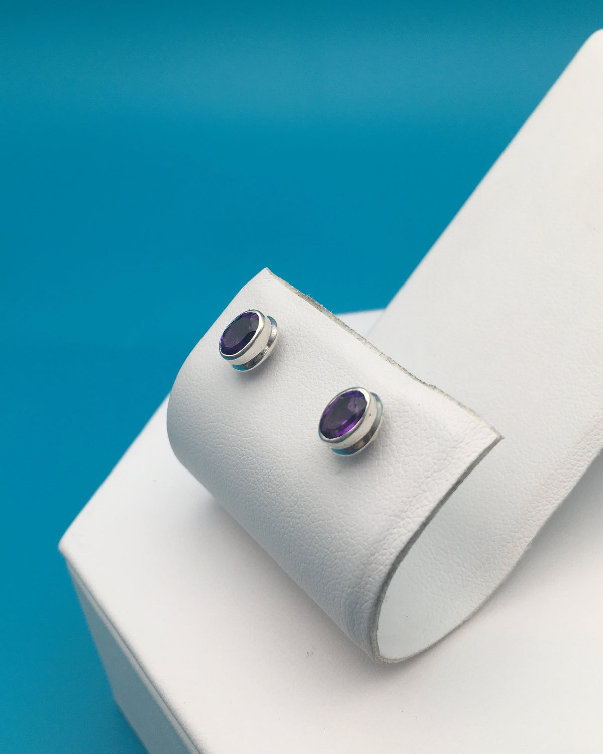 Amethyst Sterling Silver Stud Earrings