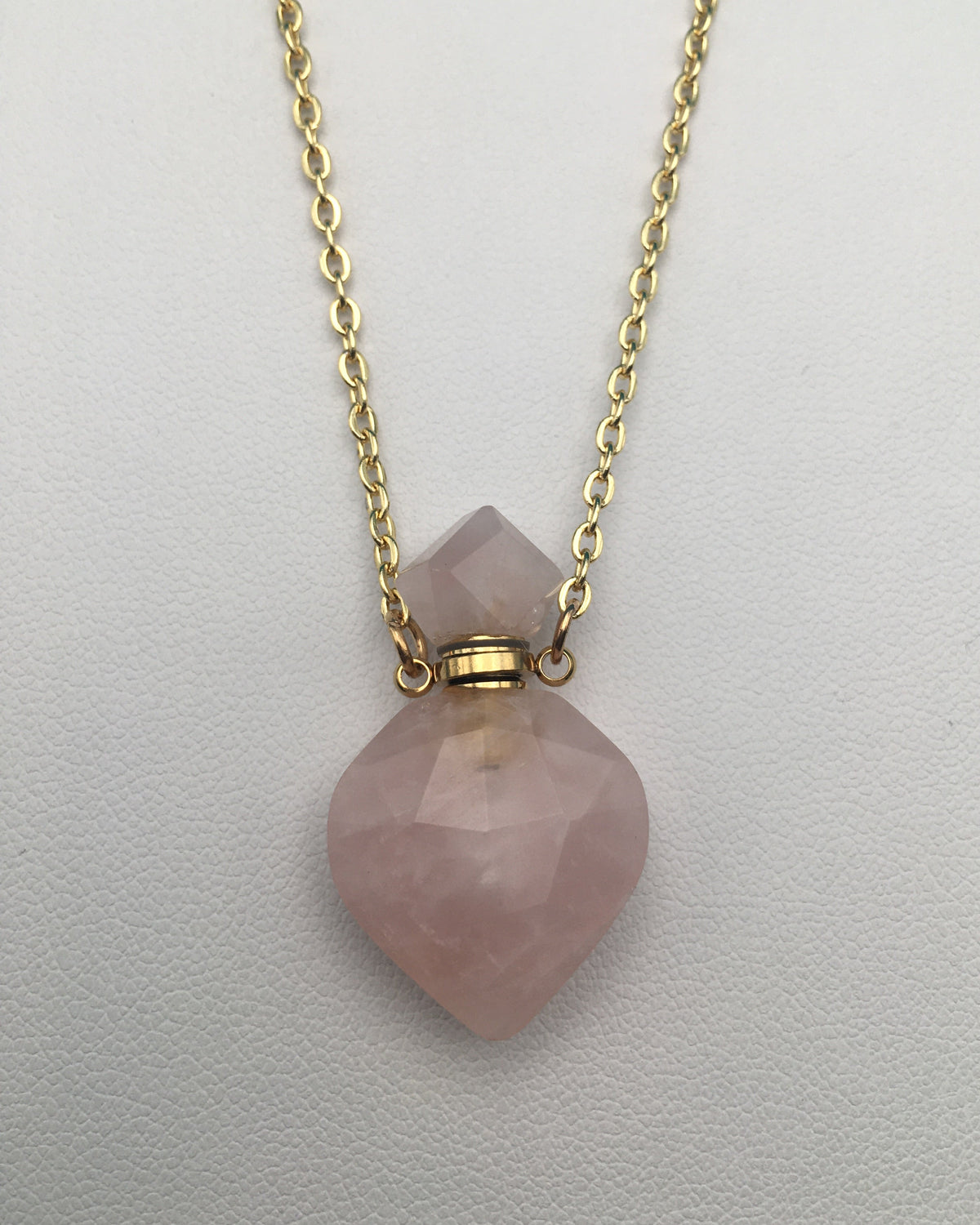 Rose Quartz Bottle Pendant