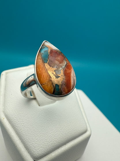 Spiny Oyster Arizona Turquoise Sterling Silver Ring