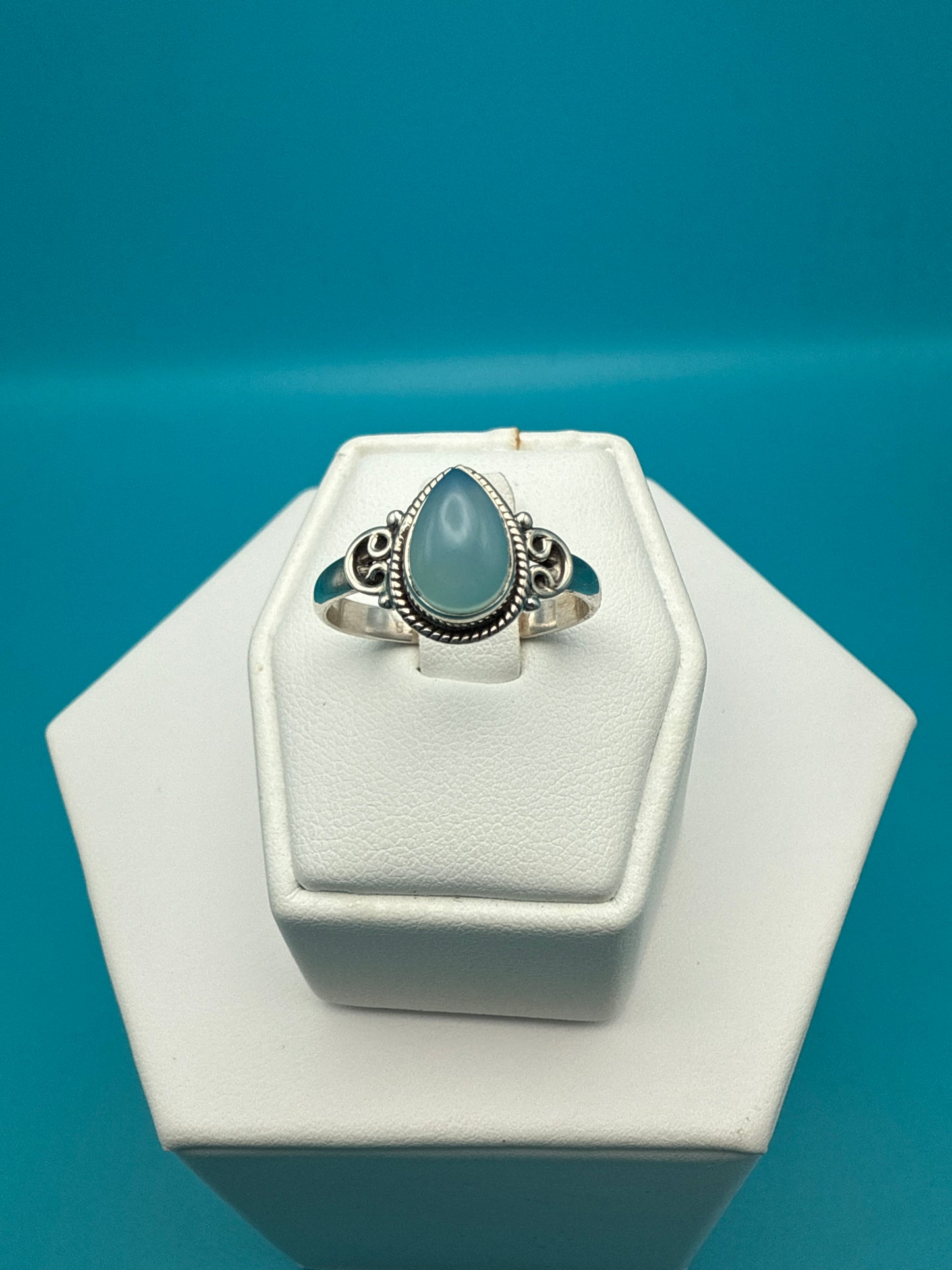 Chalcedony Sterling Silver Ring size 8