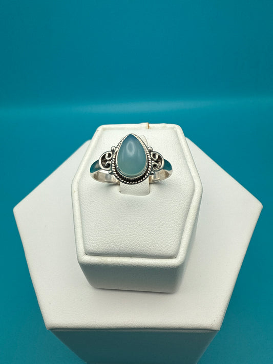 Chalcedony Sterling Silver Ring size 9