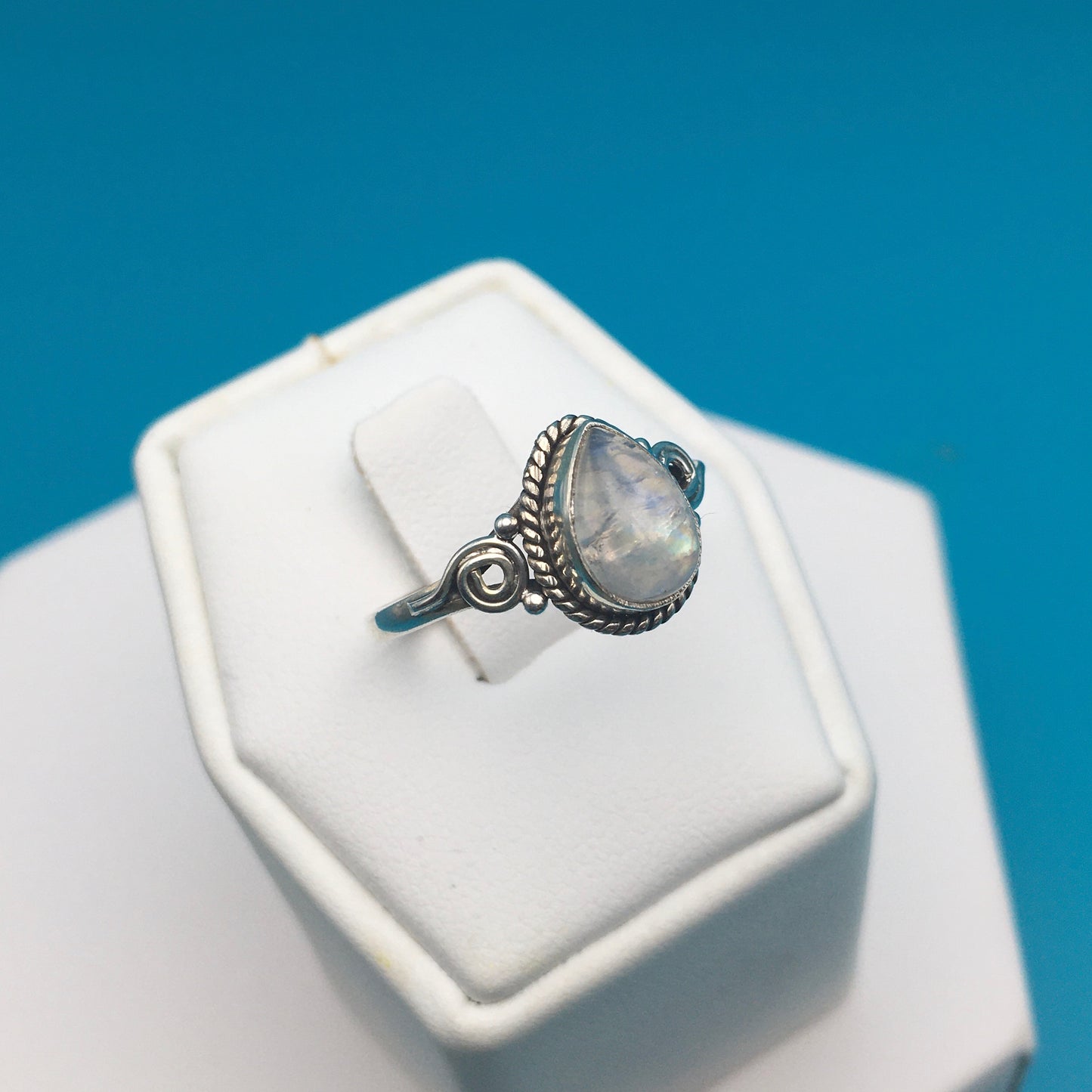 Moonstone Sterling Silver Ring size 8