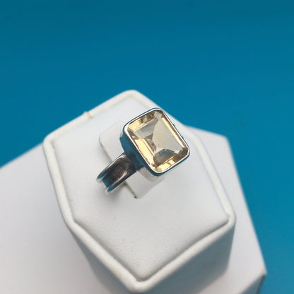 Citrine Sterling Silver Ring size 8