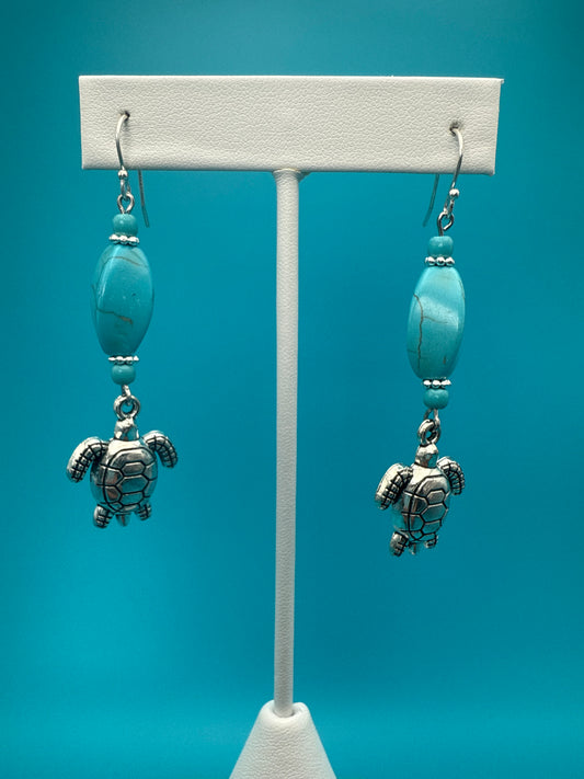 Turquoise Turtle Earrings