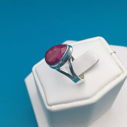 Ruby Sterling Silver Ring size 7