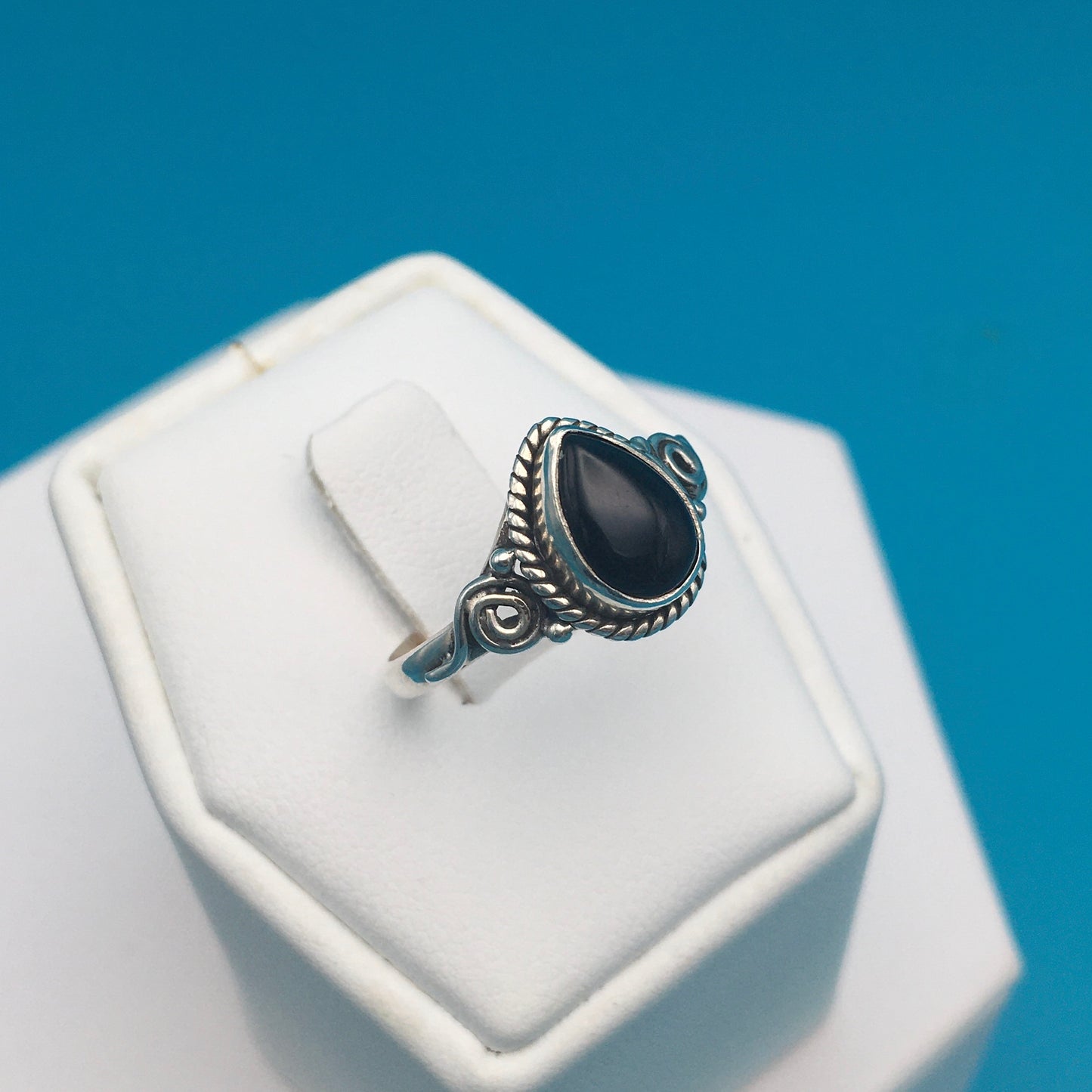 Onyx Sterling Silver Ring size 7