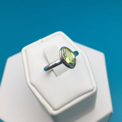 Peridot Sterling Silver Ring size 8
