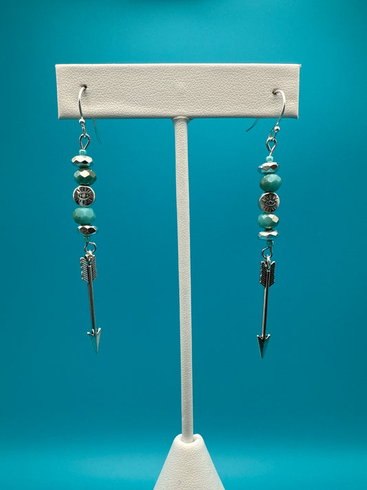 Turquoise Eye & Arrow Earrings