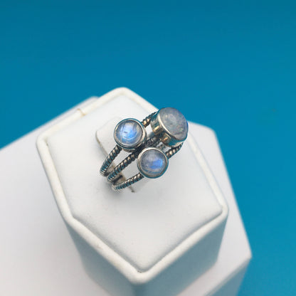 Moonstone Silver Ring size 7