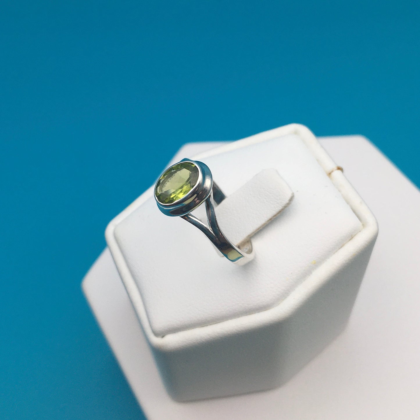 Peridot Sterling Silver Ring size 8