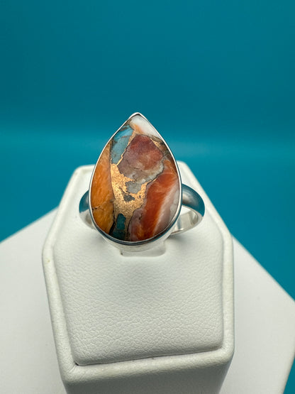 Spiny Oyster Arizona Turquoise Sterling Silver Ring