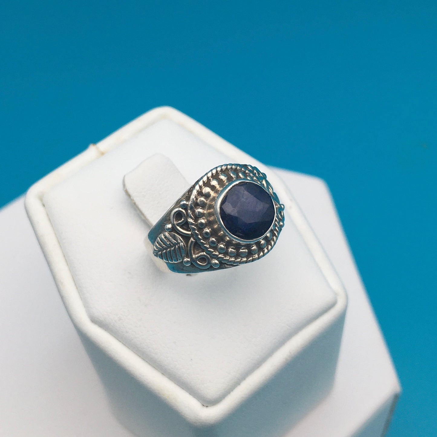 Sapphire Sterling Silver Ring size 6.5