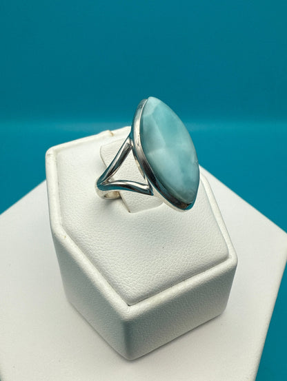 Larimar Sterling Silver Ring size 8