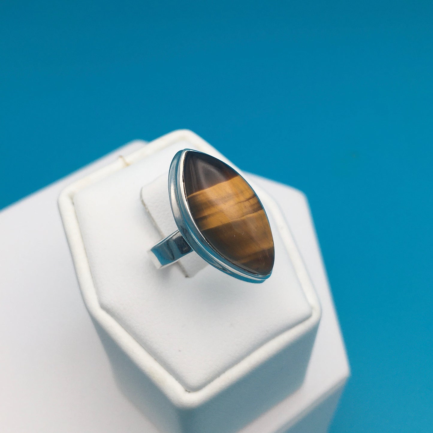 Tiger's Eye Sterling Silver Ring size 7