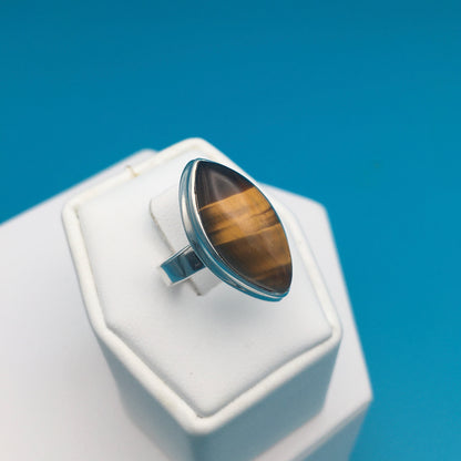 Tiger's Eye Sterling Silver Ring size 7