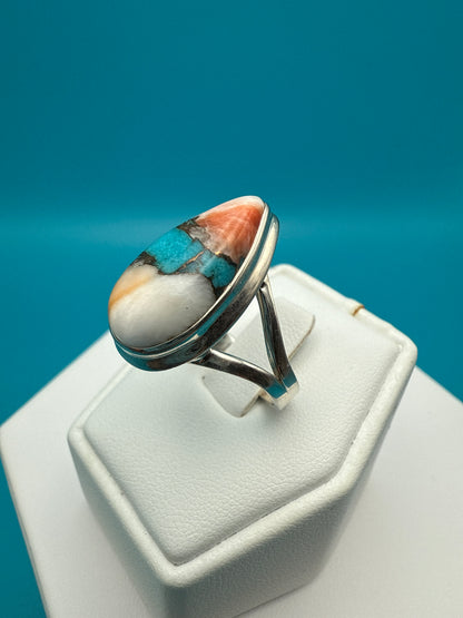 Spiny Oyster Arizona Turquoise Sterling Silver Ring