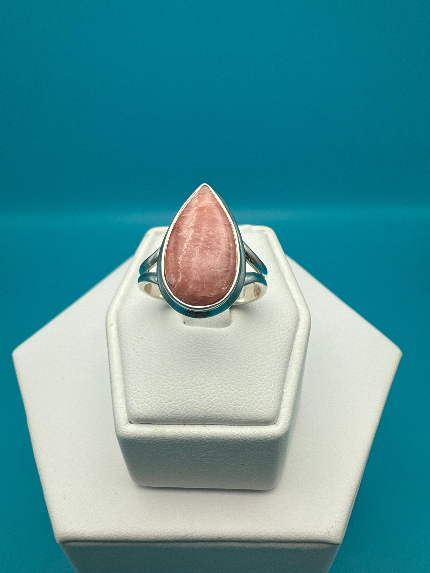 Rhodocrosite Sterling Silver Ring Size 9