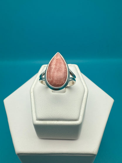 Rhodocrosite Sterling Silver Ring Size 9