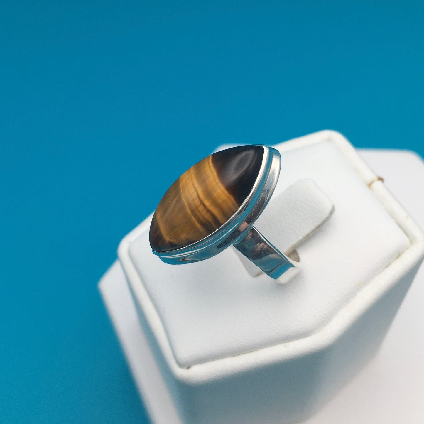 Tiger's Eye Sterling Silver Ring size 7